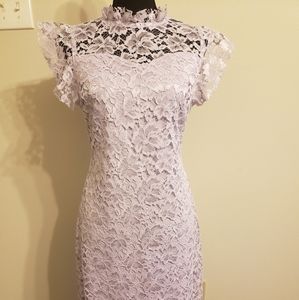 Lavender Lace Midi Dress